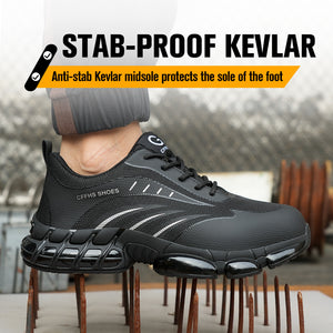 Popcorn Sole Protective Safety Shoes – Anti-Smash, Anti-Puncture Steel Toe Work Footwear for Men