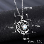 Sun & Moon Pendant Necklace Unisex Moonlight Clavicle Chain Niche Geometric Jewelry Gift