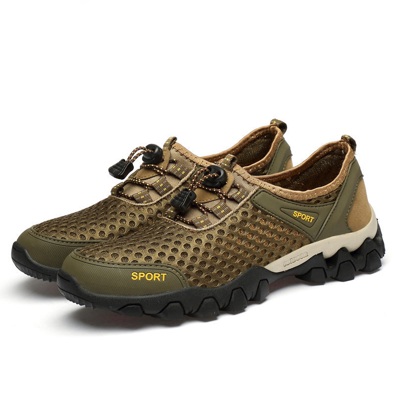 New Style Outdoor Breathable Mesh Shoes – Lightweight Non-Slip Hiking Sneakers for Men