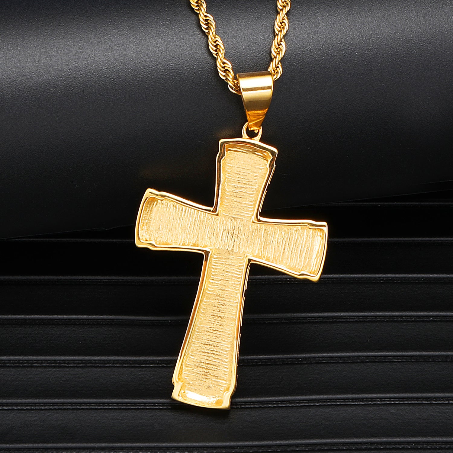 Stainless Steel Cross Pendant Hip-hop Style Unisex Necklace Charm European & American Fashion Jewelry