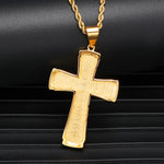 Stainless Steel Cross Pendant Hip-hop Style Unisex Necklace Charm European & American Fashion Jewelry